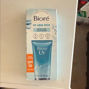 Biore UV Aqua Rich Daily Hydrating Facial Moisturizer Sunscreen - SPF 50